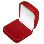 Estojo Para Aliança em Veludo na Cor Vermelha