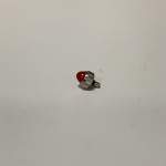 Coroa prata com pedra vermelha 2211