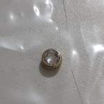 coroa  aço dourado com pedras 2035mc